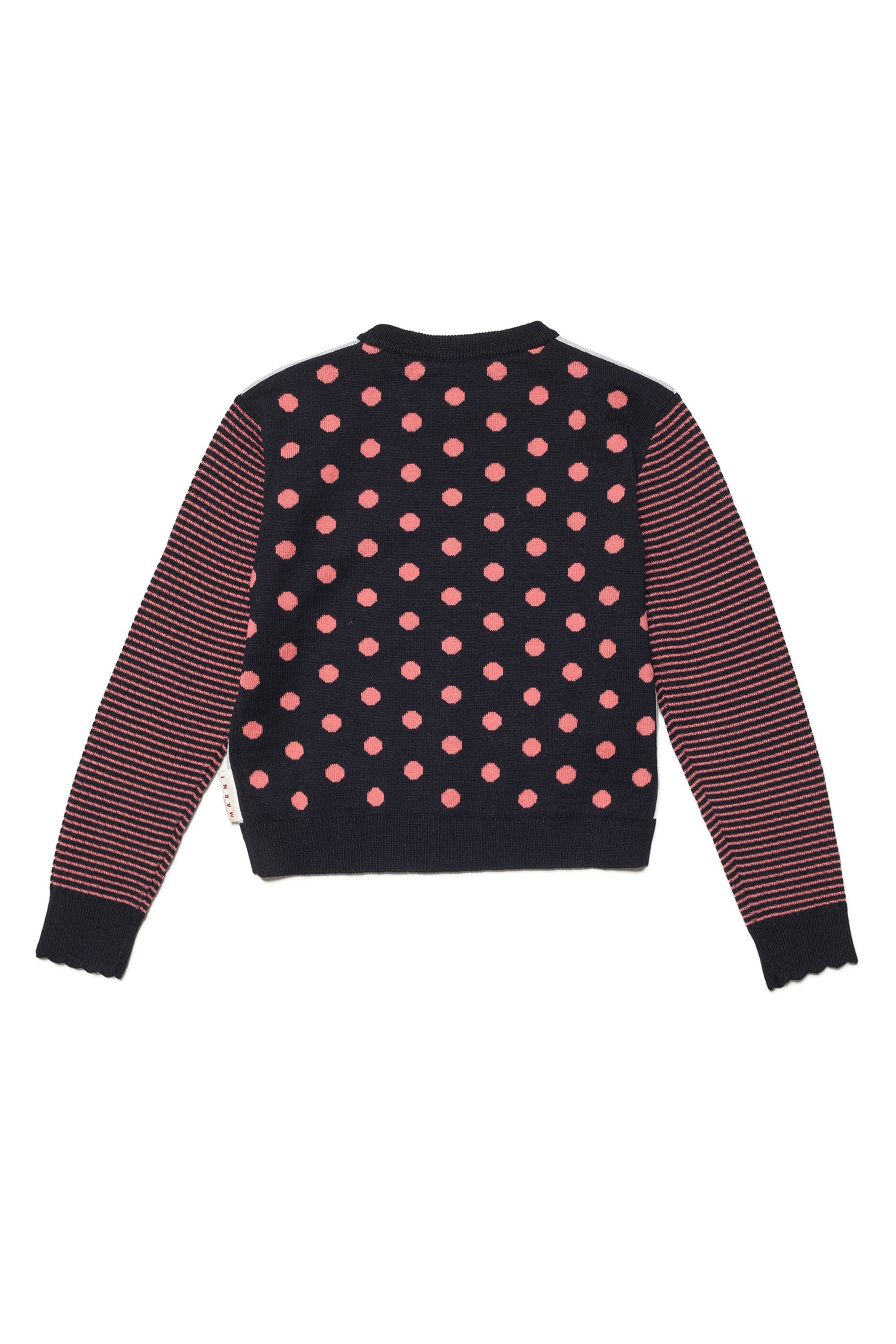 Wool print jumper - Blue Navy
