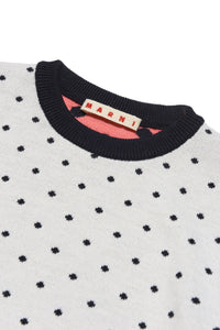 Wool print jumper - Blue Navy
