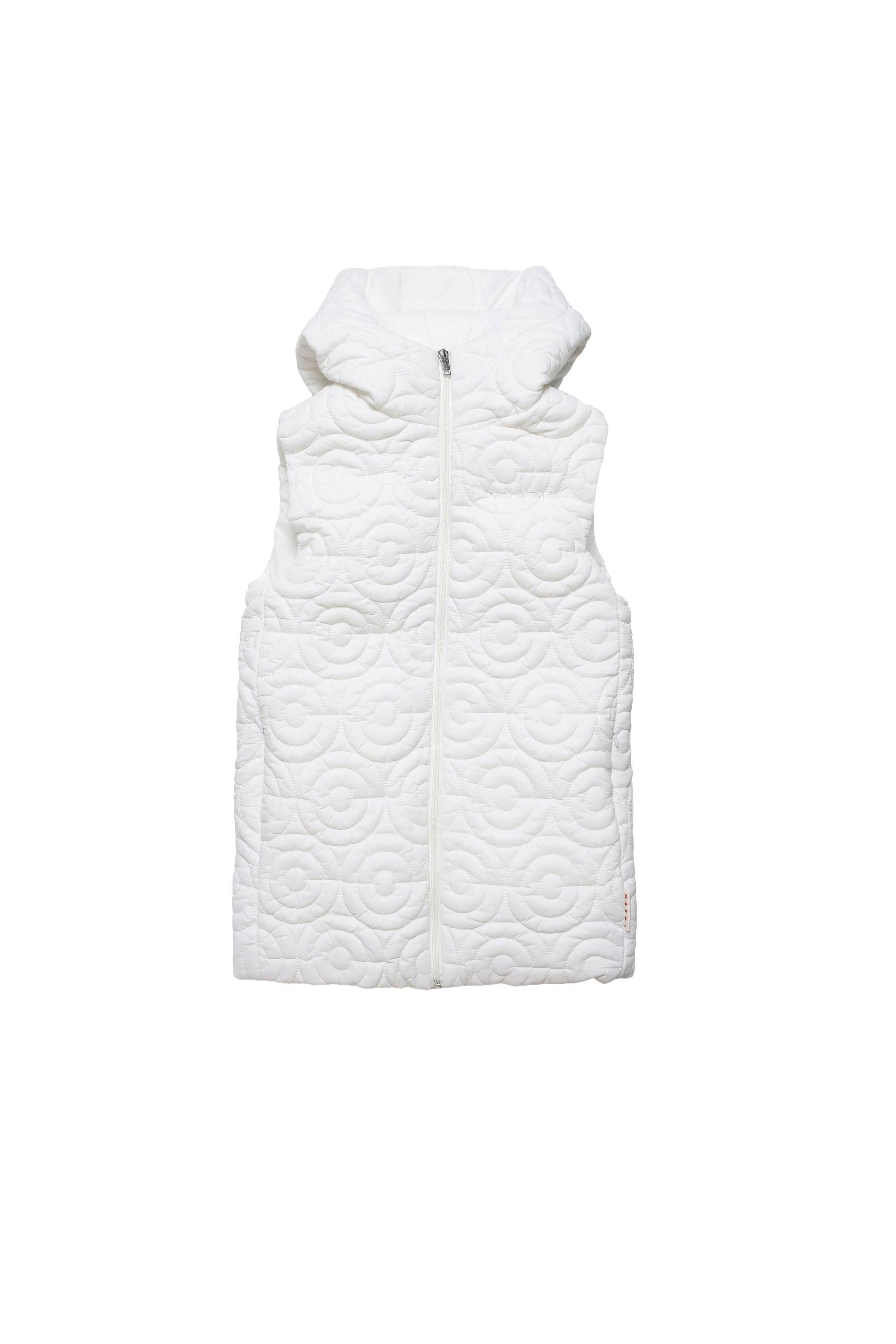 Doudoune à capuche sans manches - Off White