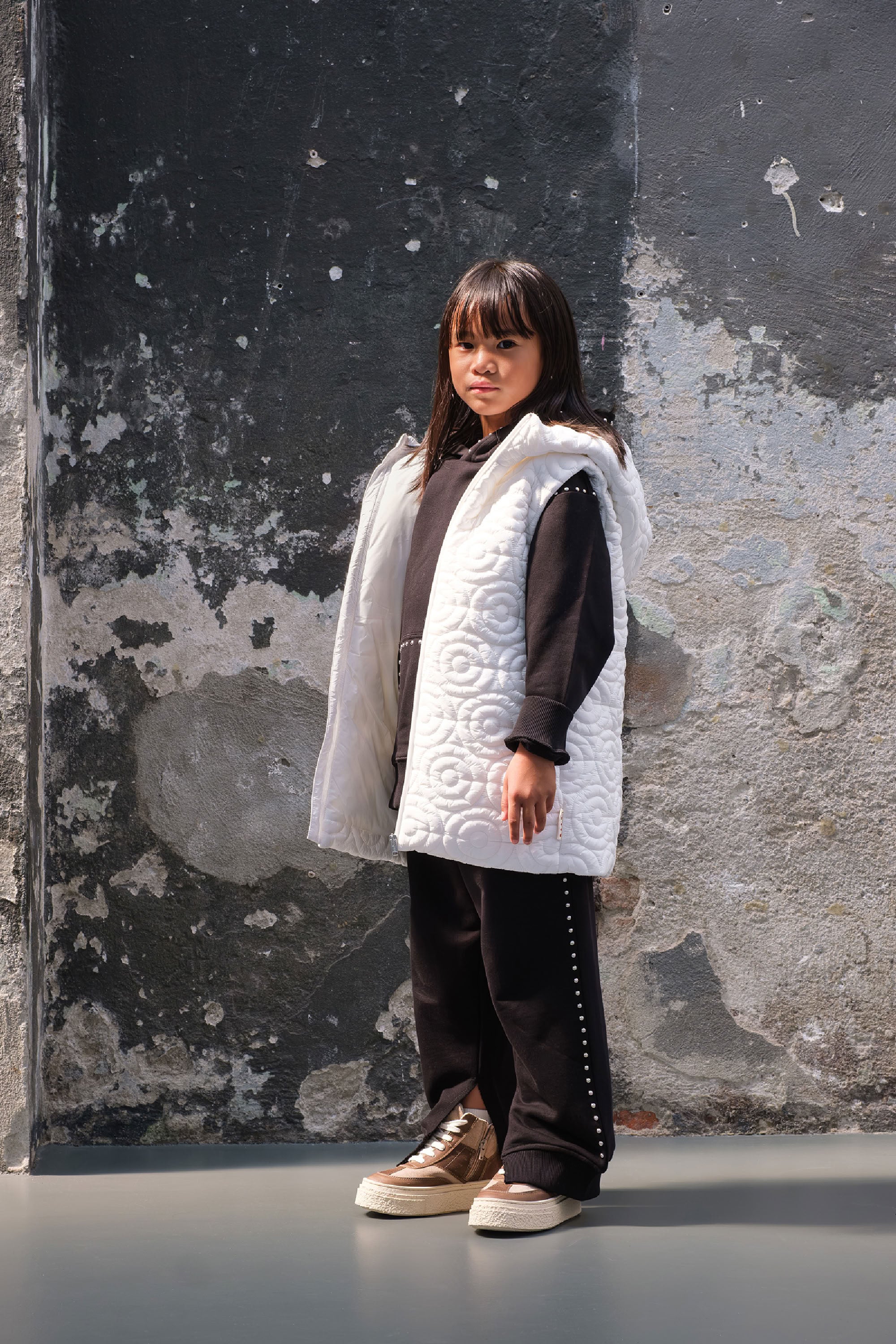 Sleeveless hooded jacket - Off White