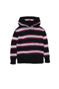 Pull à capuche en maille - Black