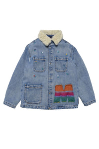 Jacket with denim pockets - Denim