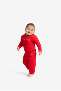 Pull à broderie en laine et cahemire - Bright Red