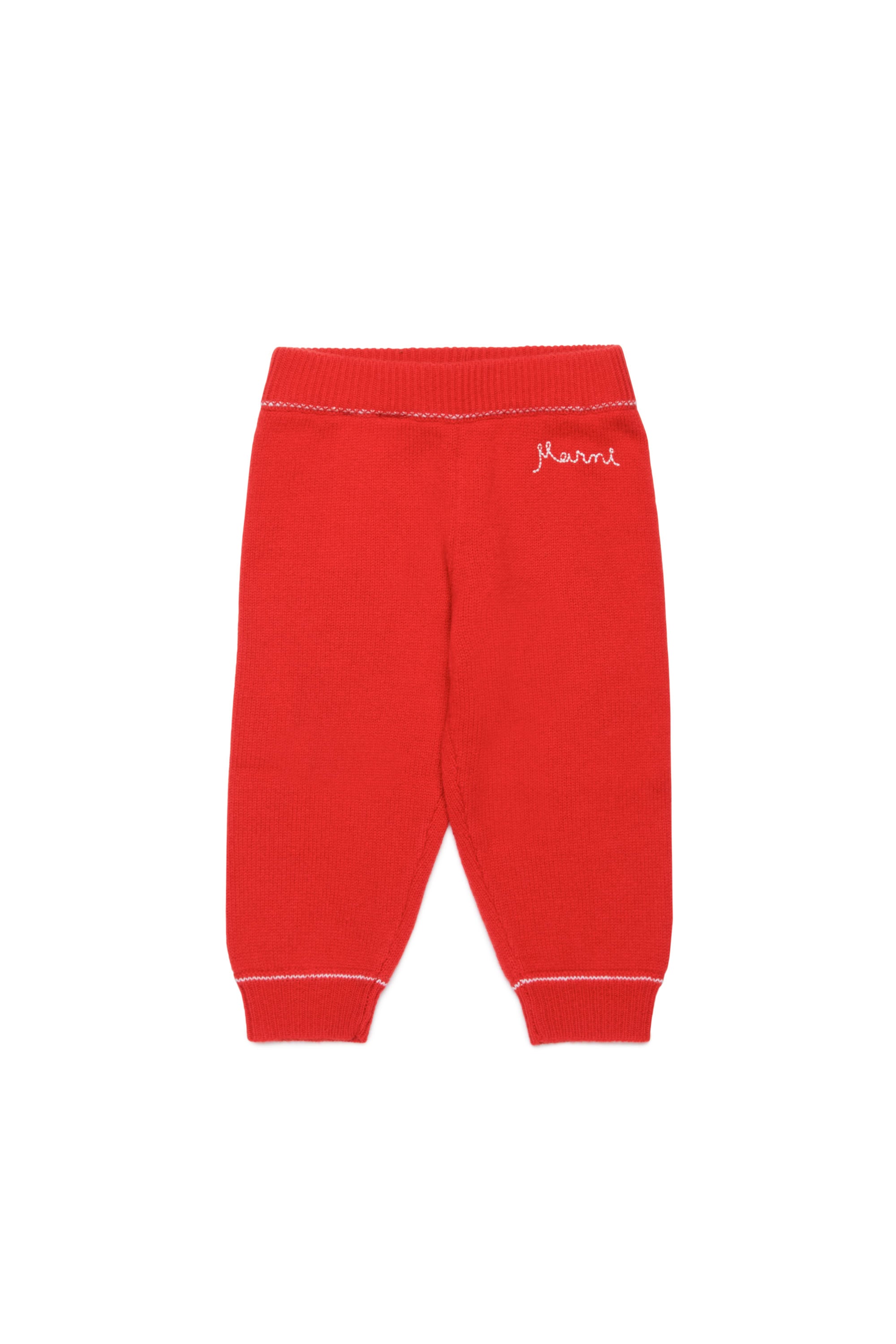 Pantalon de survêtement à taille élastiquée en laine et cahemire - Bright Red
