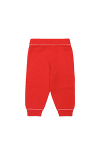 Pantalon de survêtement à taille élastiquée en laine et cahemire - Bright Red