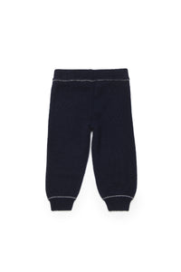 Pantalon de survêtement à taille élastiquée en laine et cahemire - Blue Navy