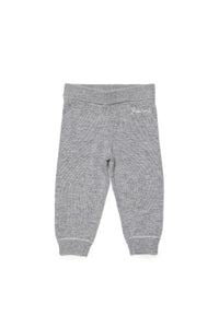 Pantalon de survêtement à taille élastiquée en laine et cahemire - Inox Gray Melange