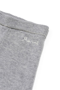 Pantalon de survêtement à taille élastiquée en laine et cahemire - Inox Gray Melange