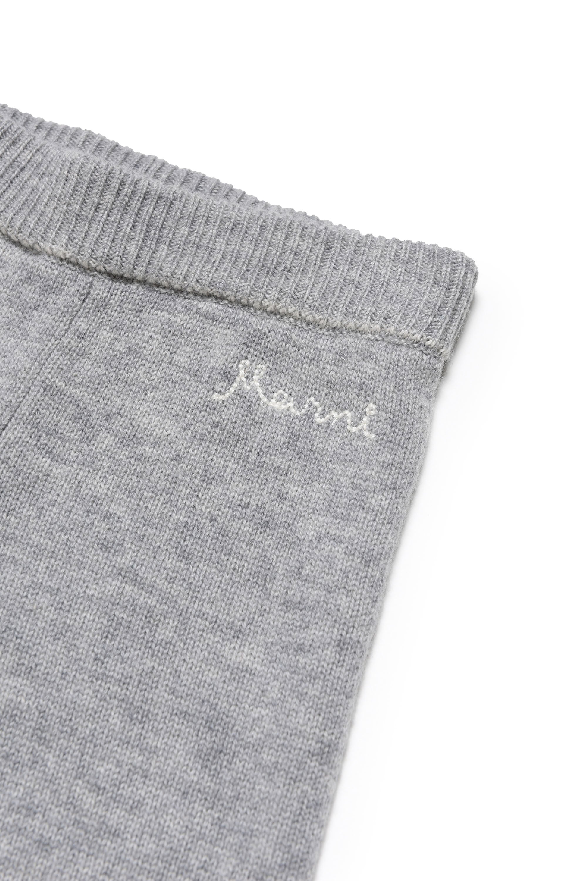 Pantalon de survêtement à taille élastiquée en laine et cahemire - Inox Gray Melange