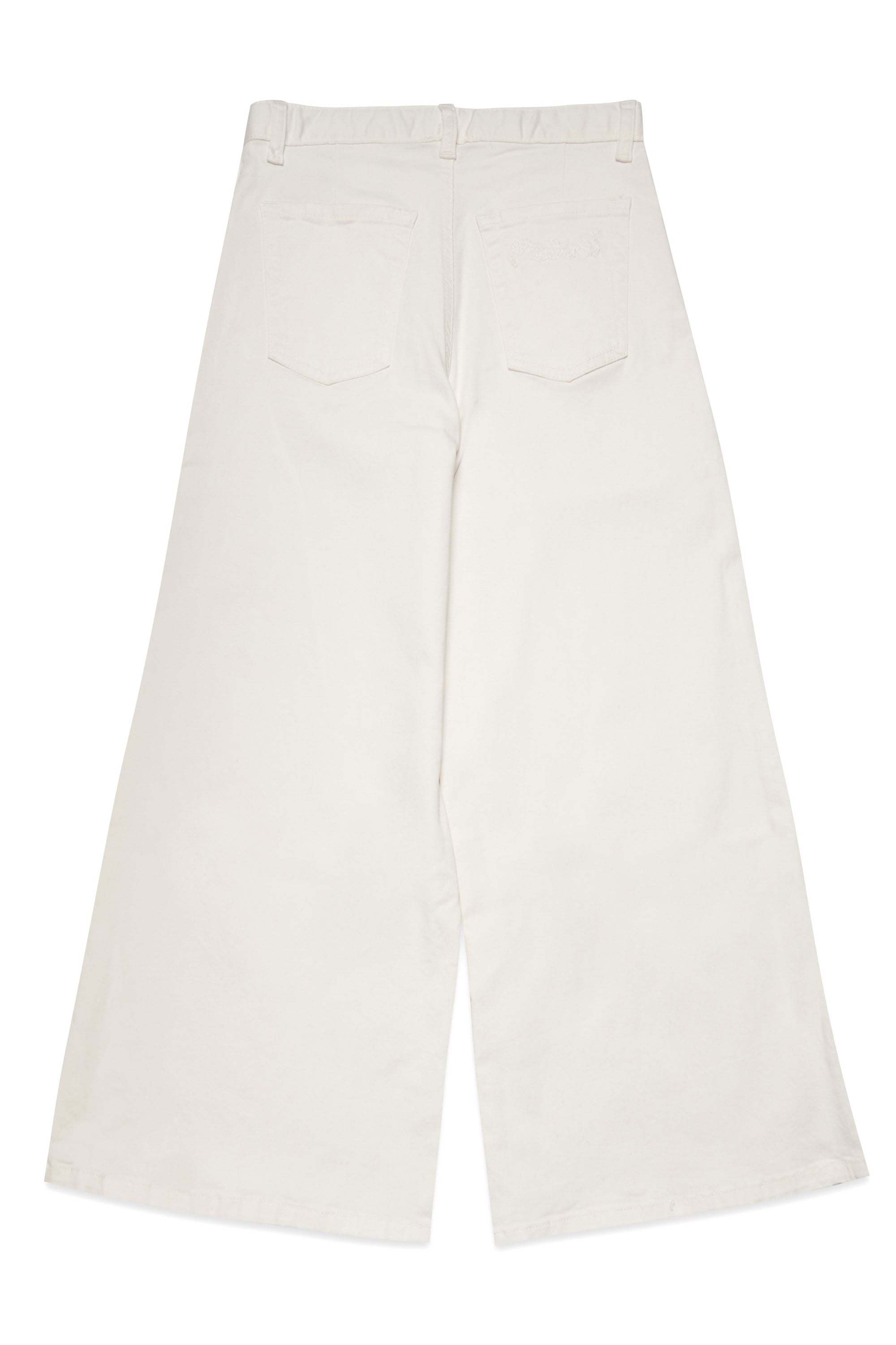 Flared denim trousers - White