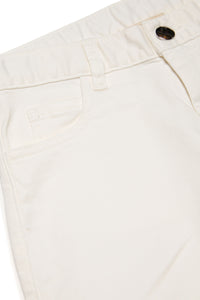 Flared denim trousers - White