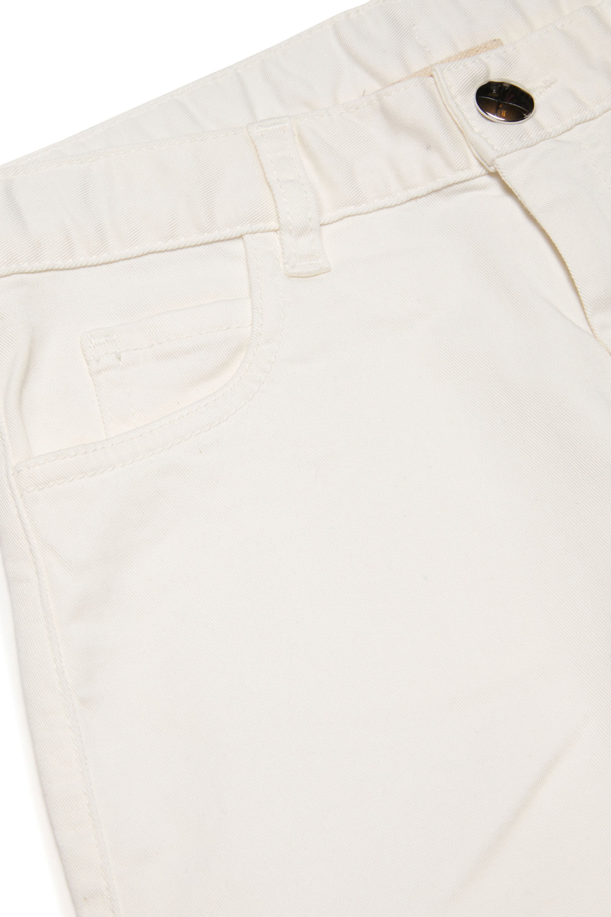 Flared denim trousers - White