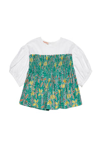 Ruffled shirt - Emerald Bright Green