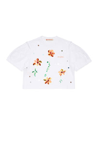 Floral print T-shirt - White