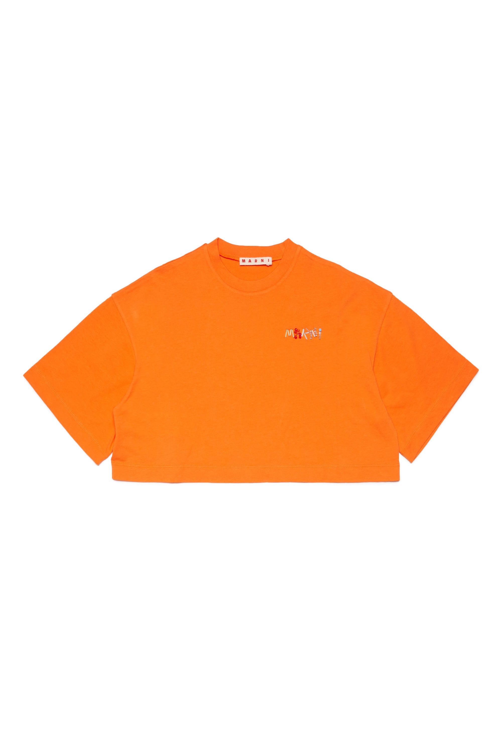 T-shirt with embroidery - Poppy Orange