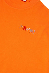 T-shirt with embroidery - Poppy Orange