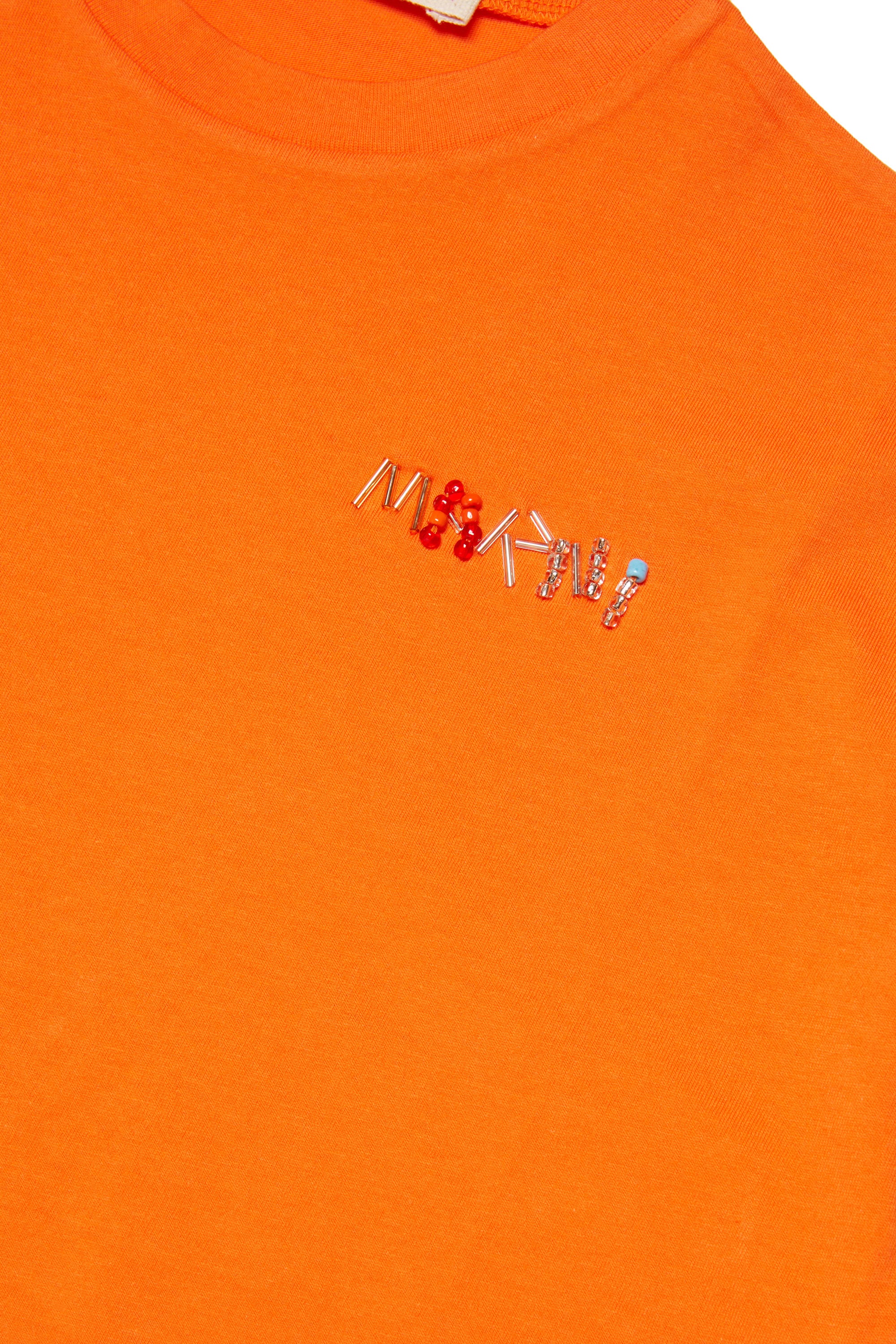 T-shirt with embroidery - Poppy Orange