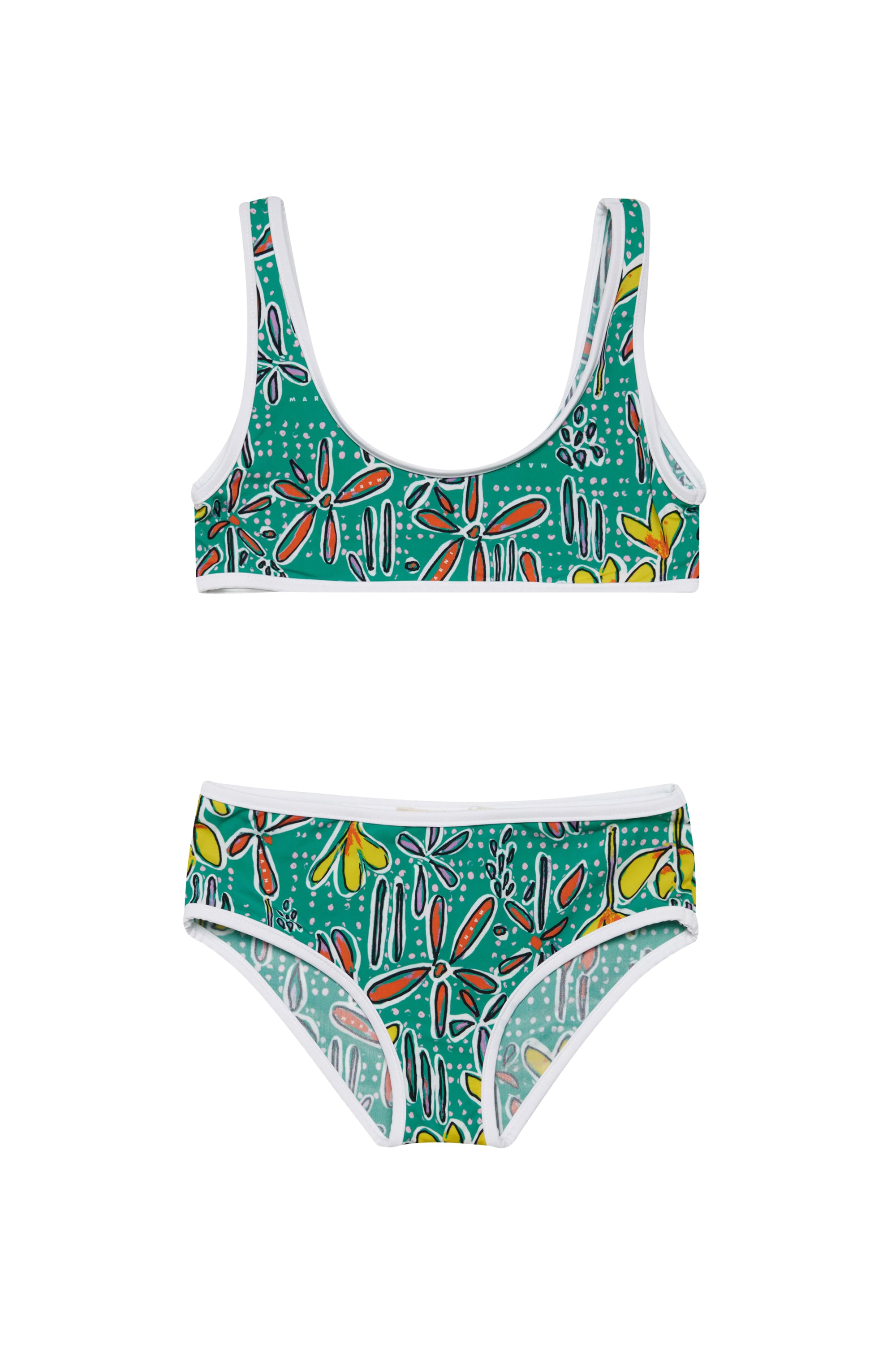 Print bikini set - Emerald Bright Green