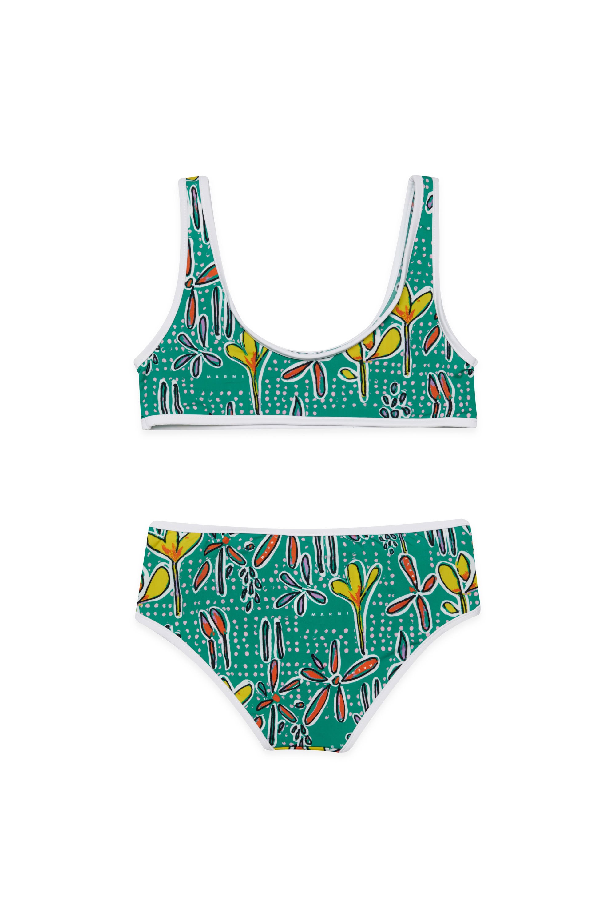 Print bikini set - Emerald Bright Green