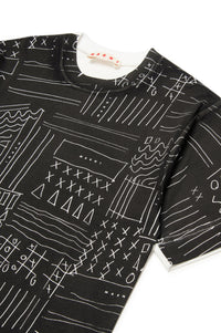 Print T-shirt - Black