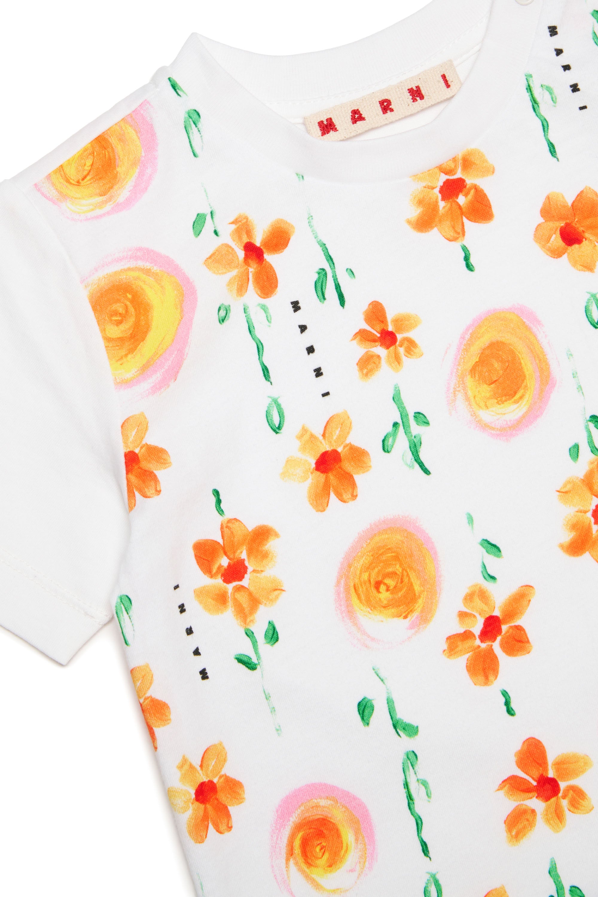 Floral print T-shirt - White