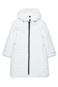 Long hooded jacket - Natural