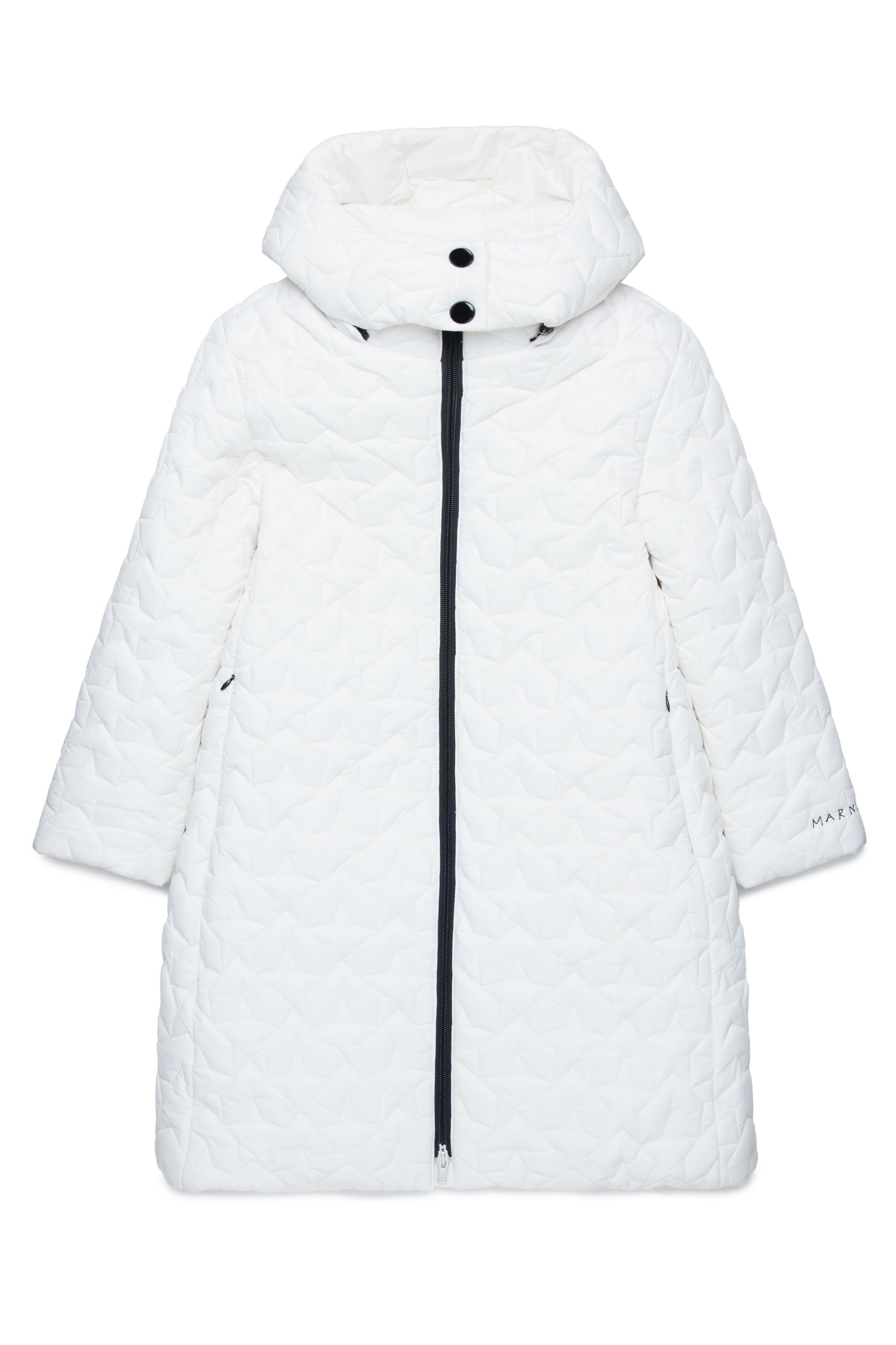 Long hooded jacket - Natural