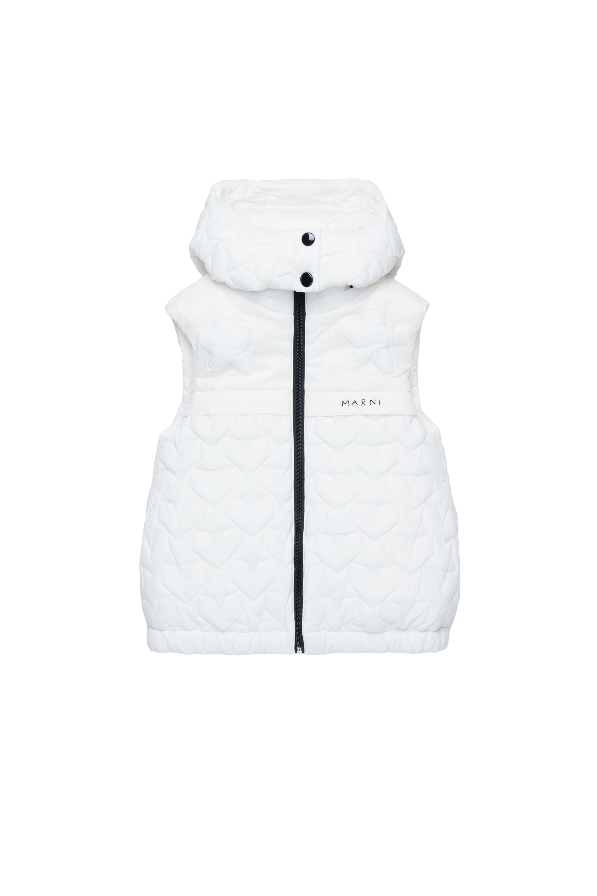 Sleeveless hooded jacket - Natural