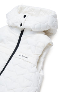 Sleeveless hooded jacket - Natural