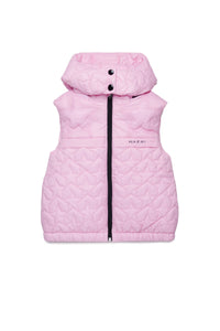 Sleeveless hooded down jacket - Lilac Sachet