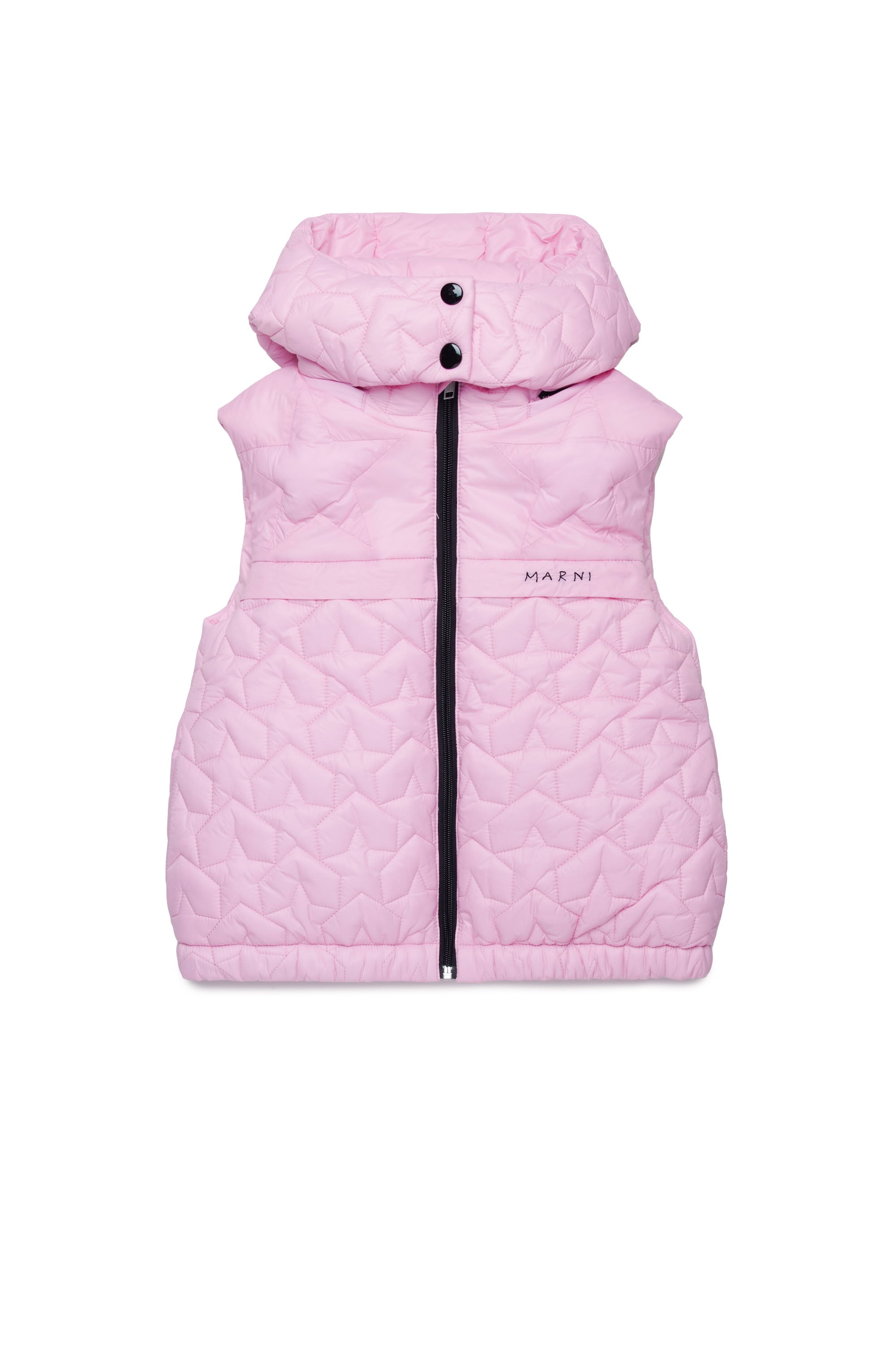 Sleeveless hooded down jacket - Lilac Sachet