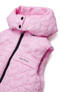 Sleeveless hooded down jacket - Lilac Sachet