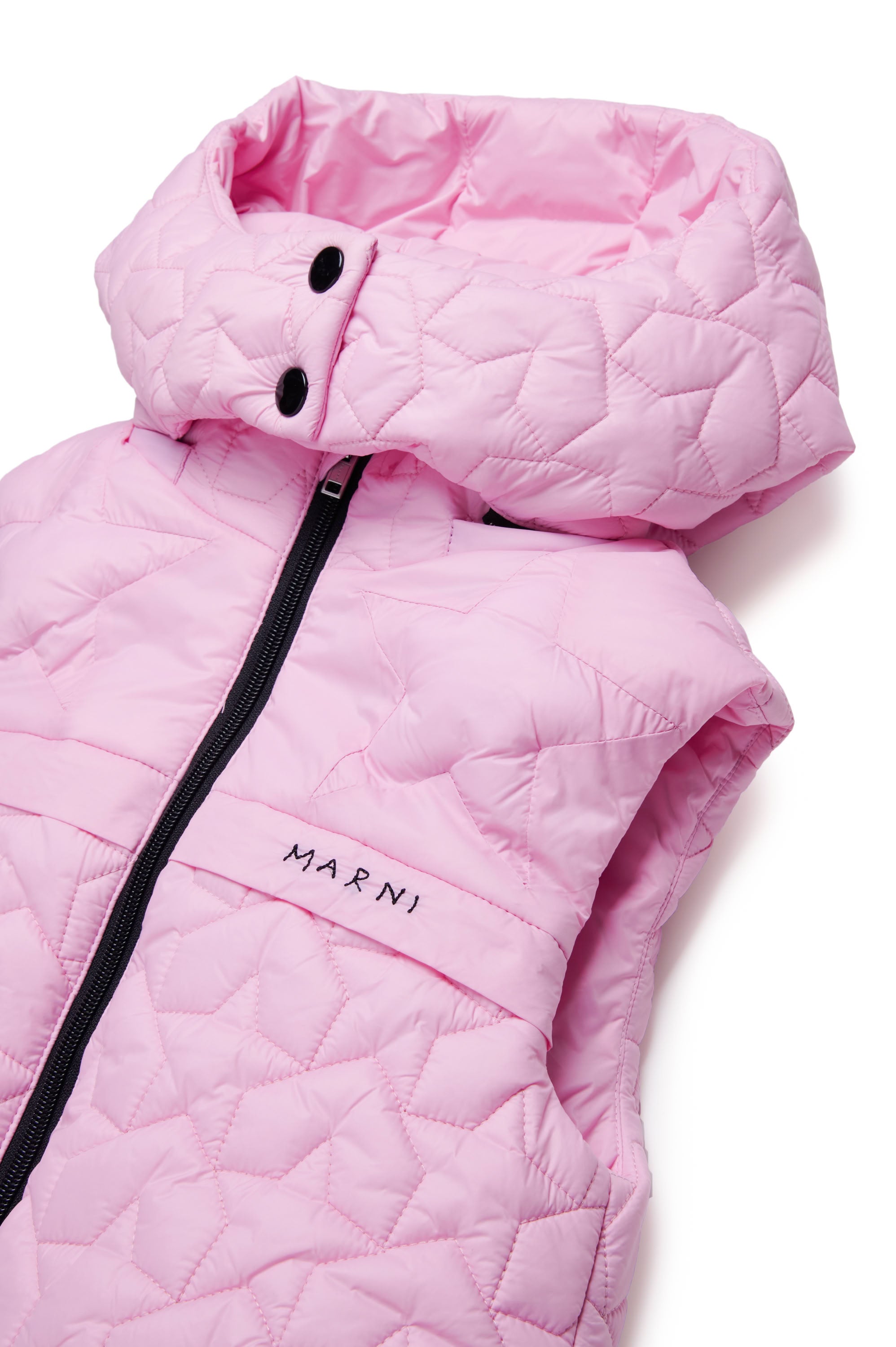 Sleeveless hooded down jacket - Lilac Sachet
