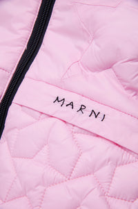 Sleeveless hooded down jacket - Lilac Sachet