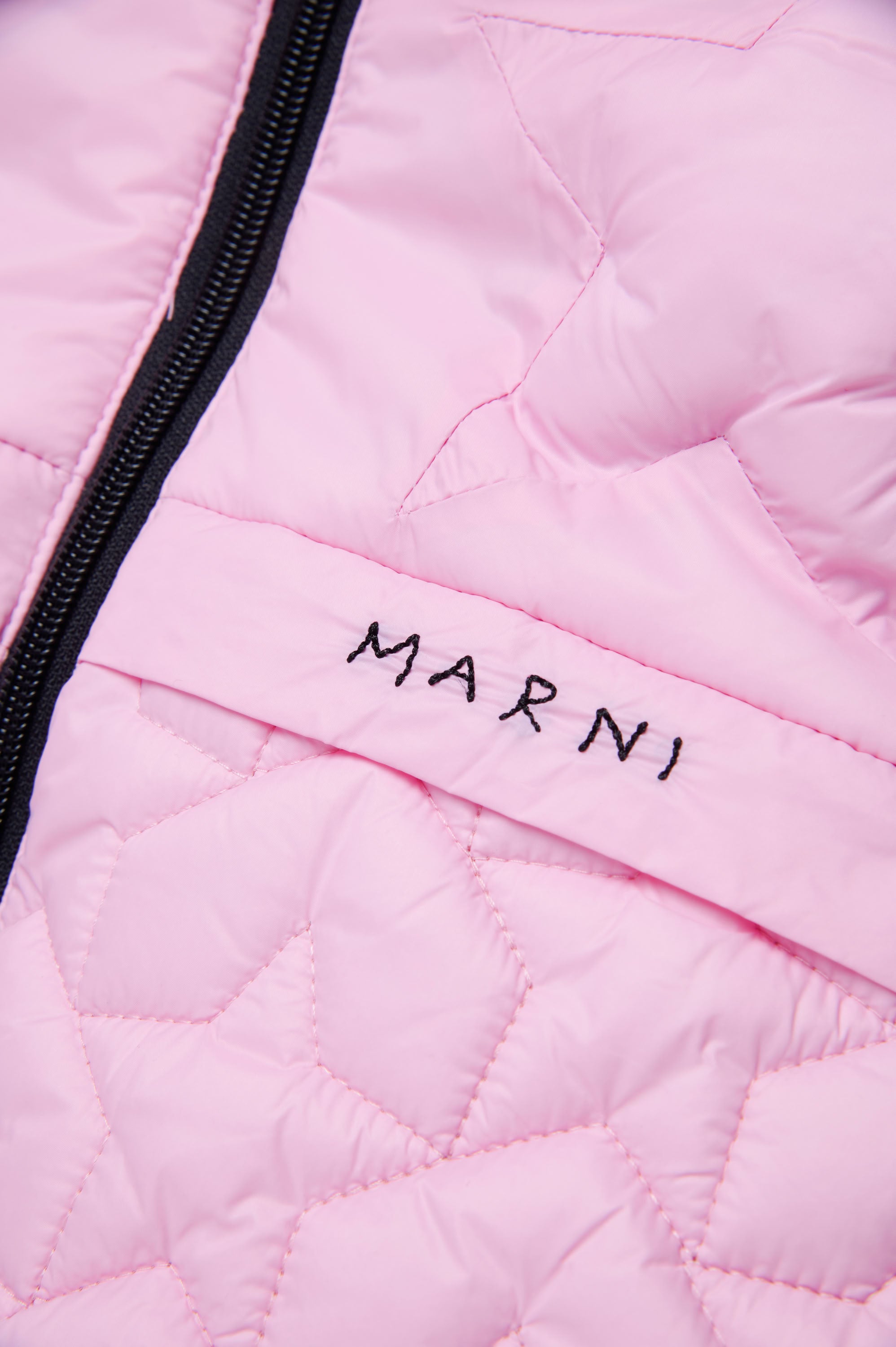 Sleeveless hooded down jacket - Lilac Sachet