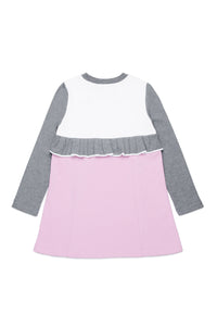 Long-sleeved ruffled dress - Lilac Sachet