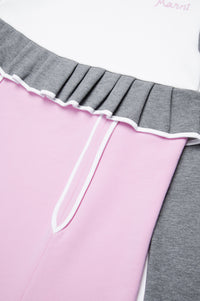 Long-sleeved ruffled dress - Lilac Sachet