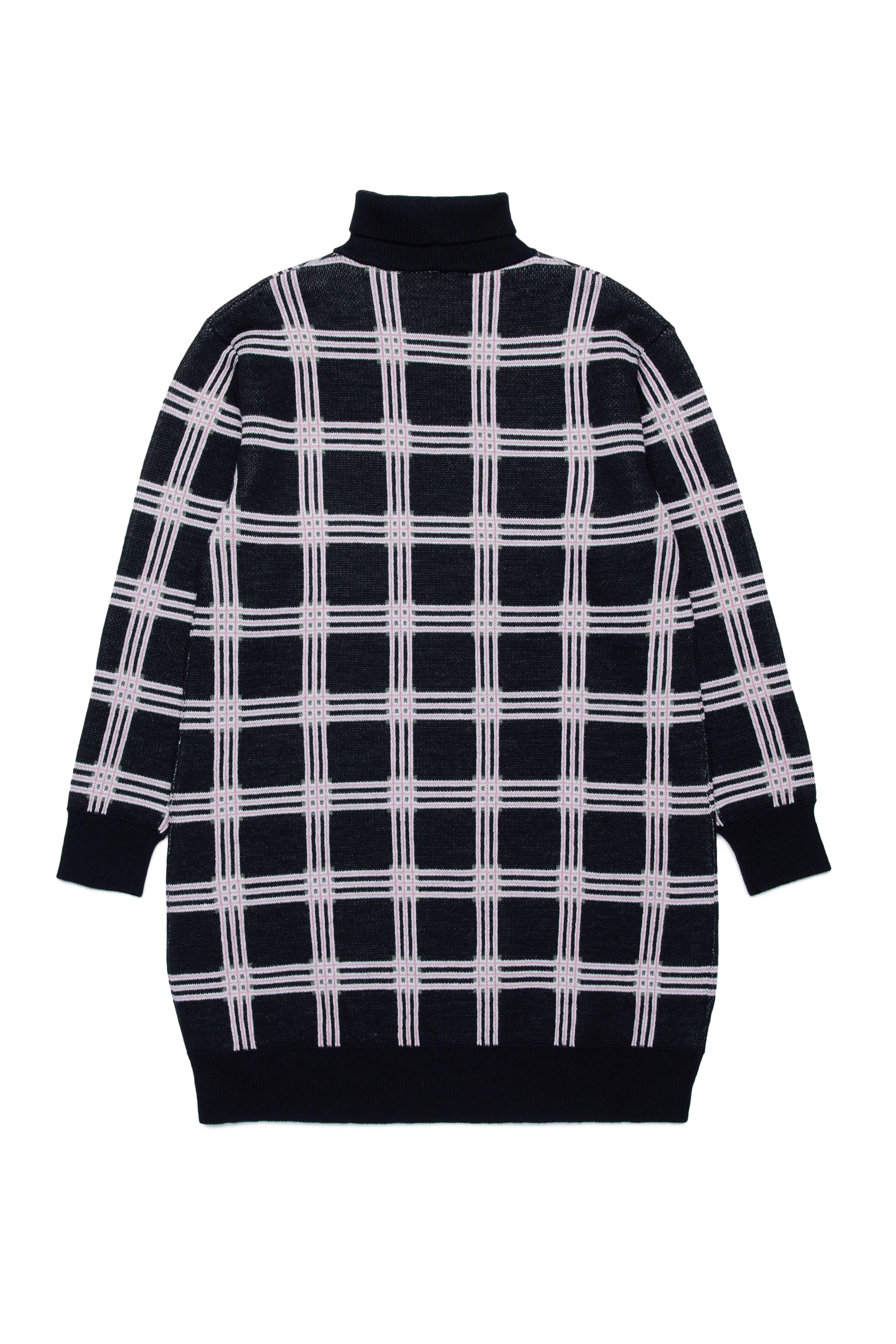 Robe à carreaux en laine - Black