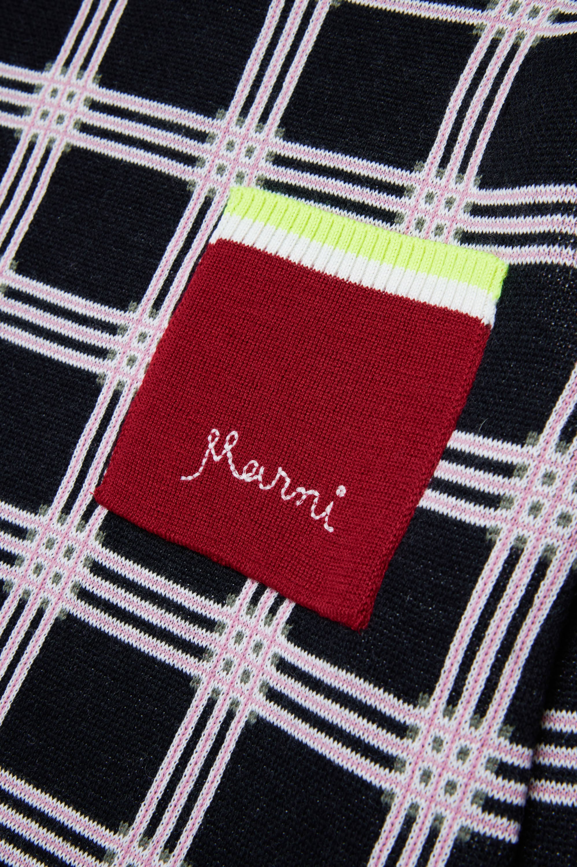 Robe à carreaux en laine - Black
