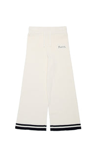 Knitted flared trousers - Natural