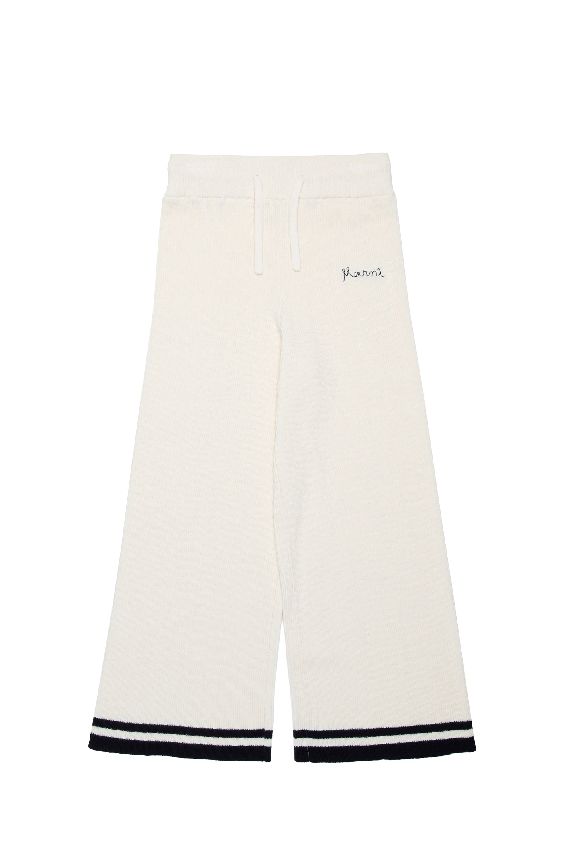 Knitted flared trousers - Natural