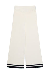 Knitted flared trousers - Natural