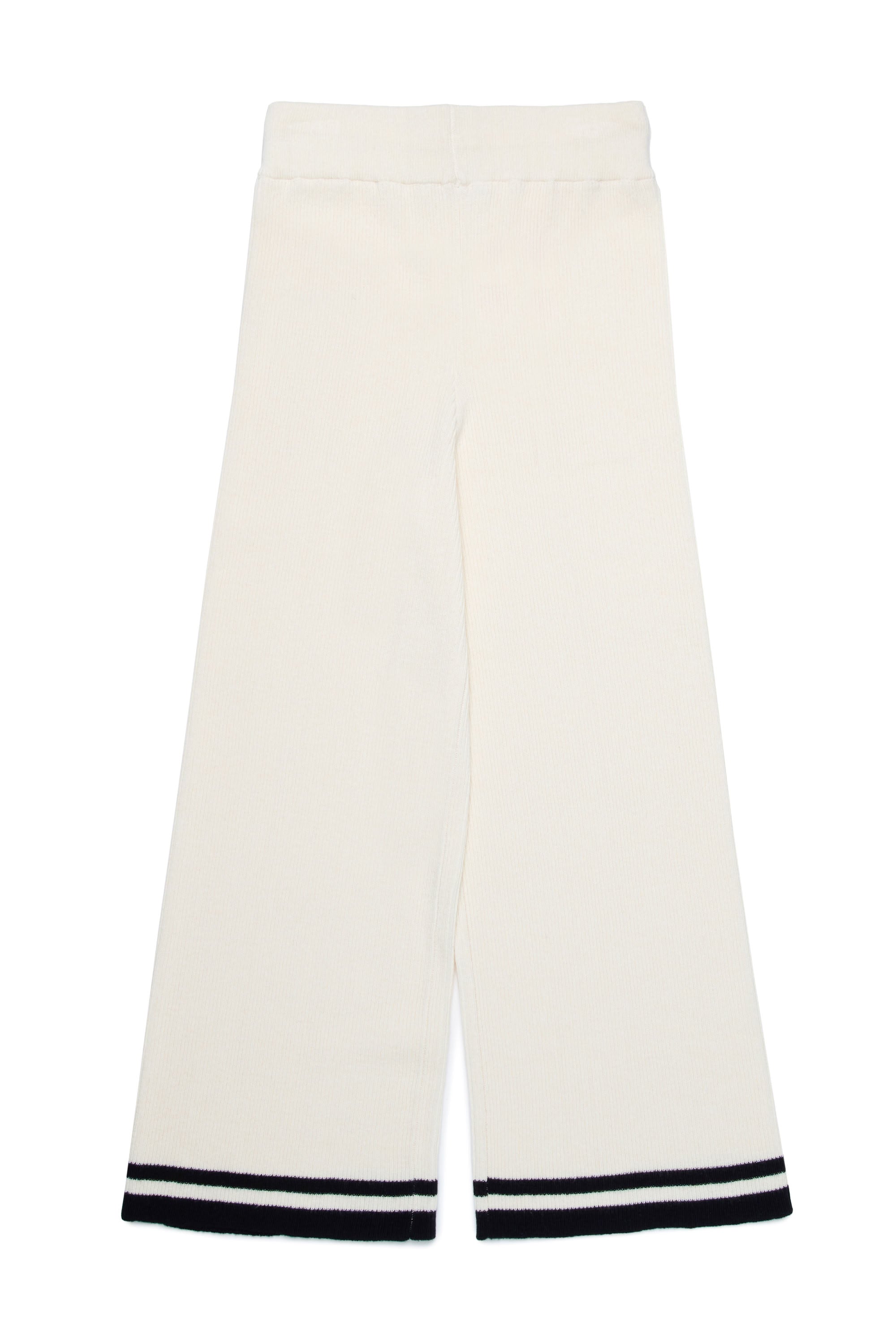Knitted flared trousers - Natural