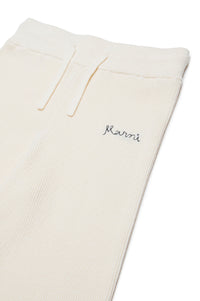 Knitted flared trousers - Natural