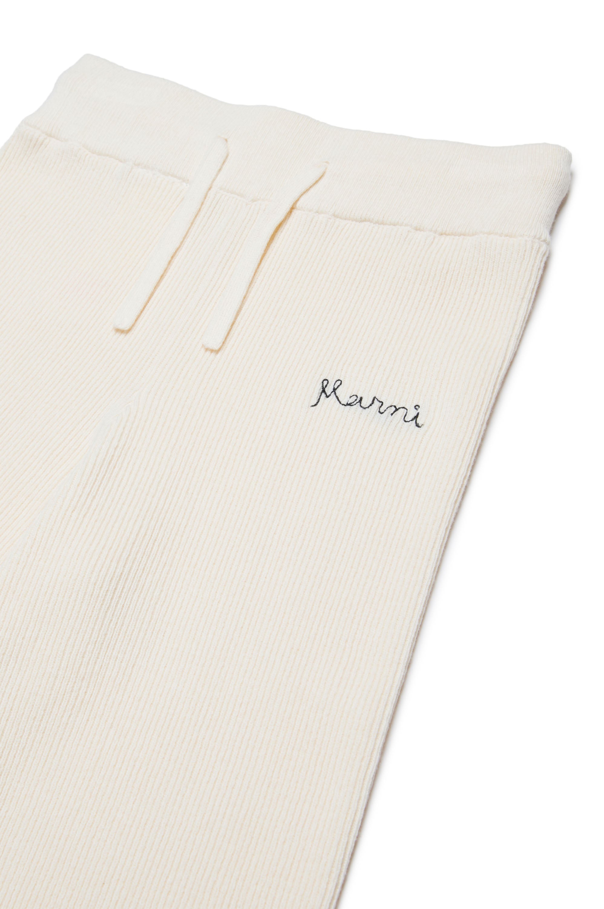 Knitted flared trousers - Natural