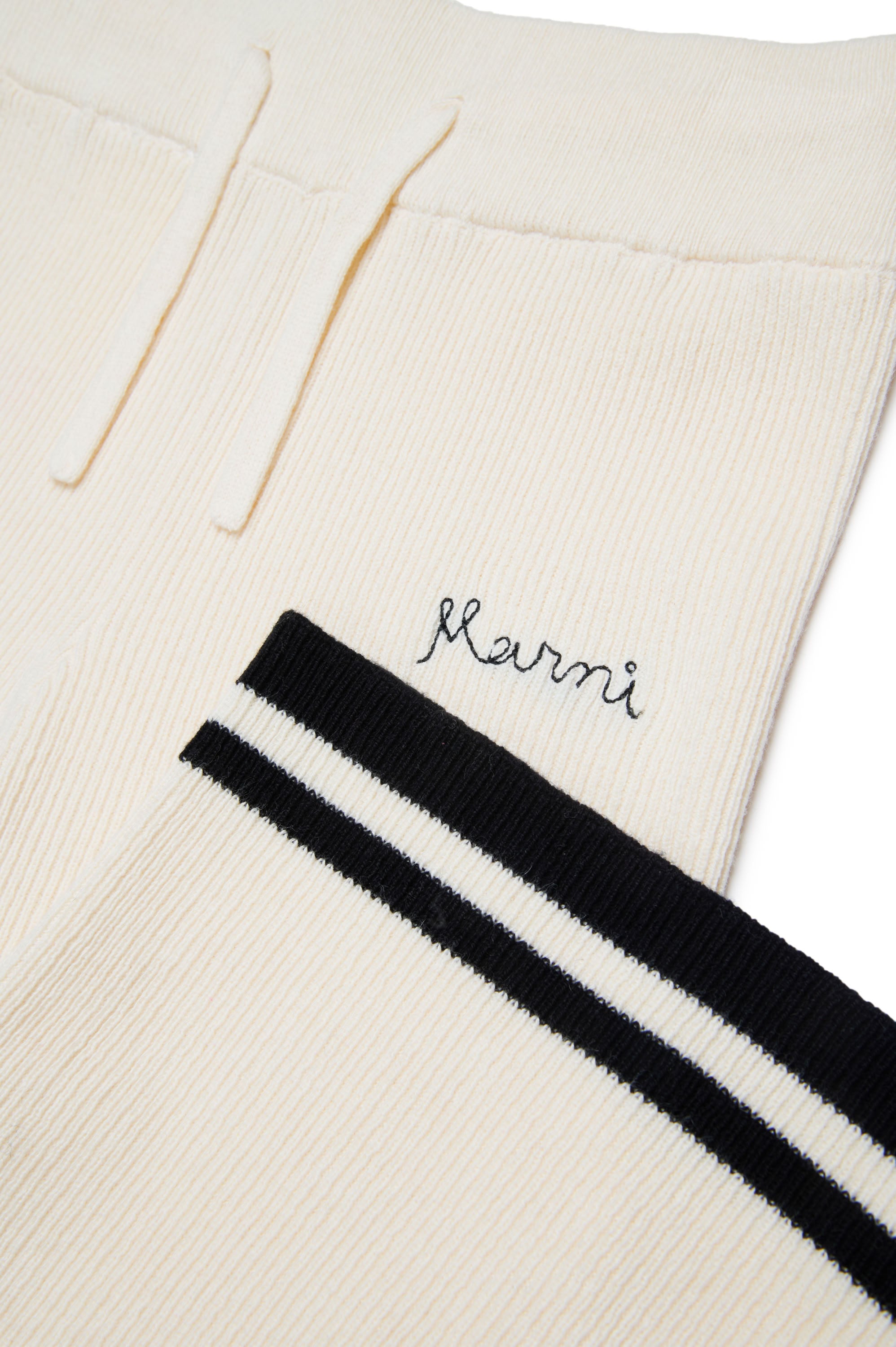Knitted flared trousers - Natural