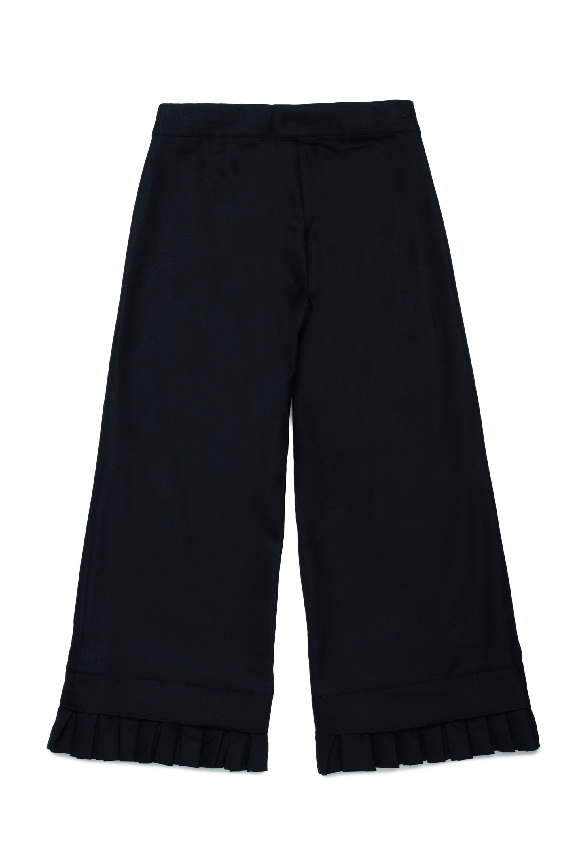 Wool flared trousers - Black
