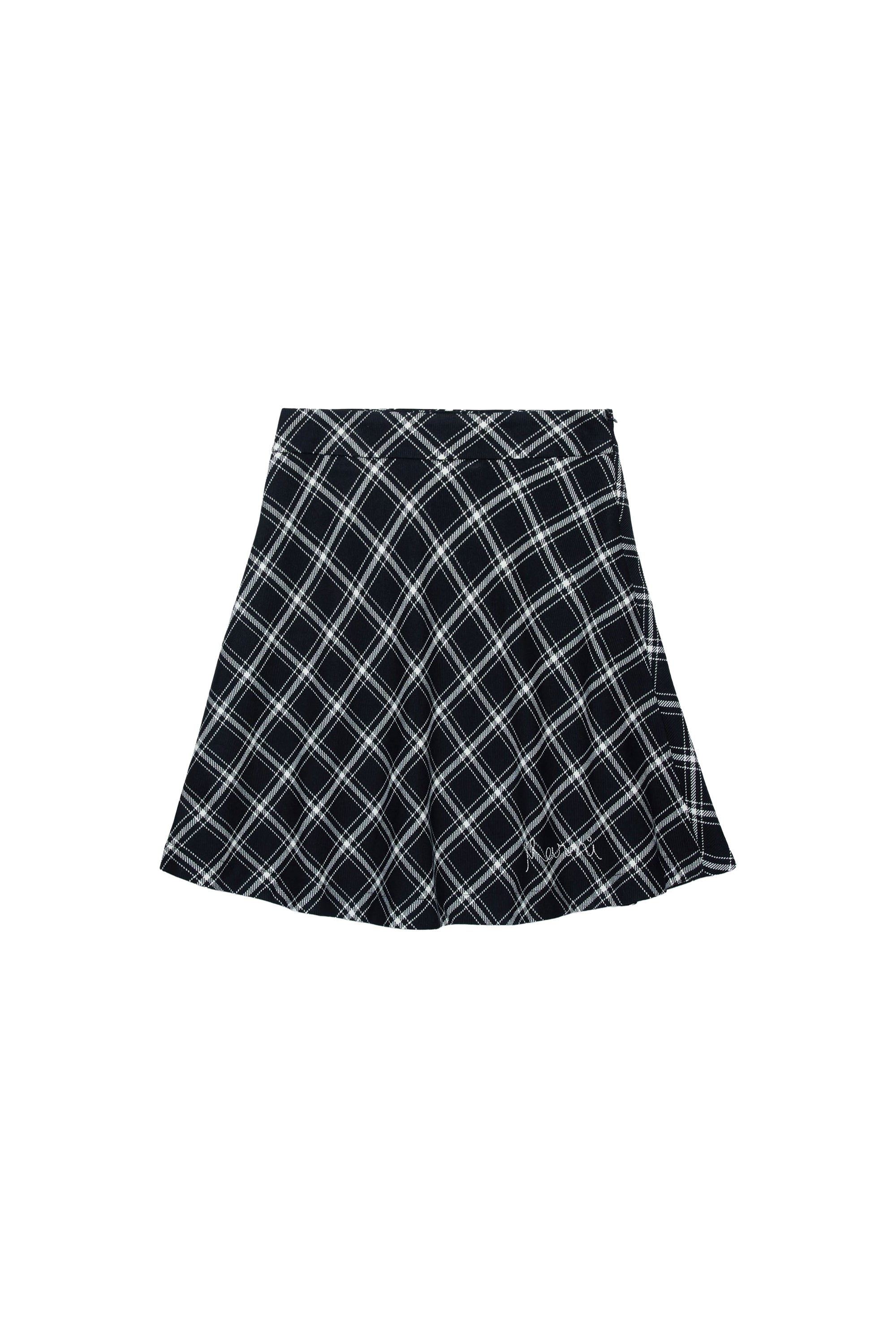 Checked skirt - Black