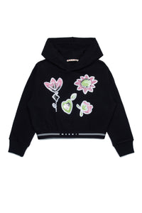 Sequin hoodie - Black