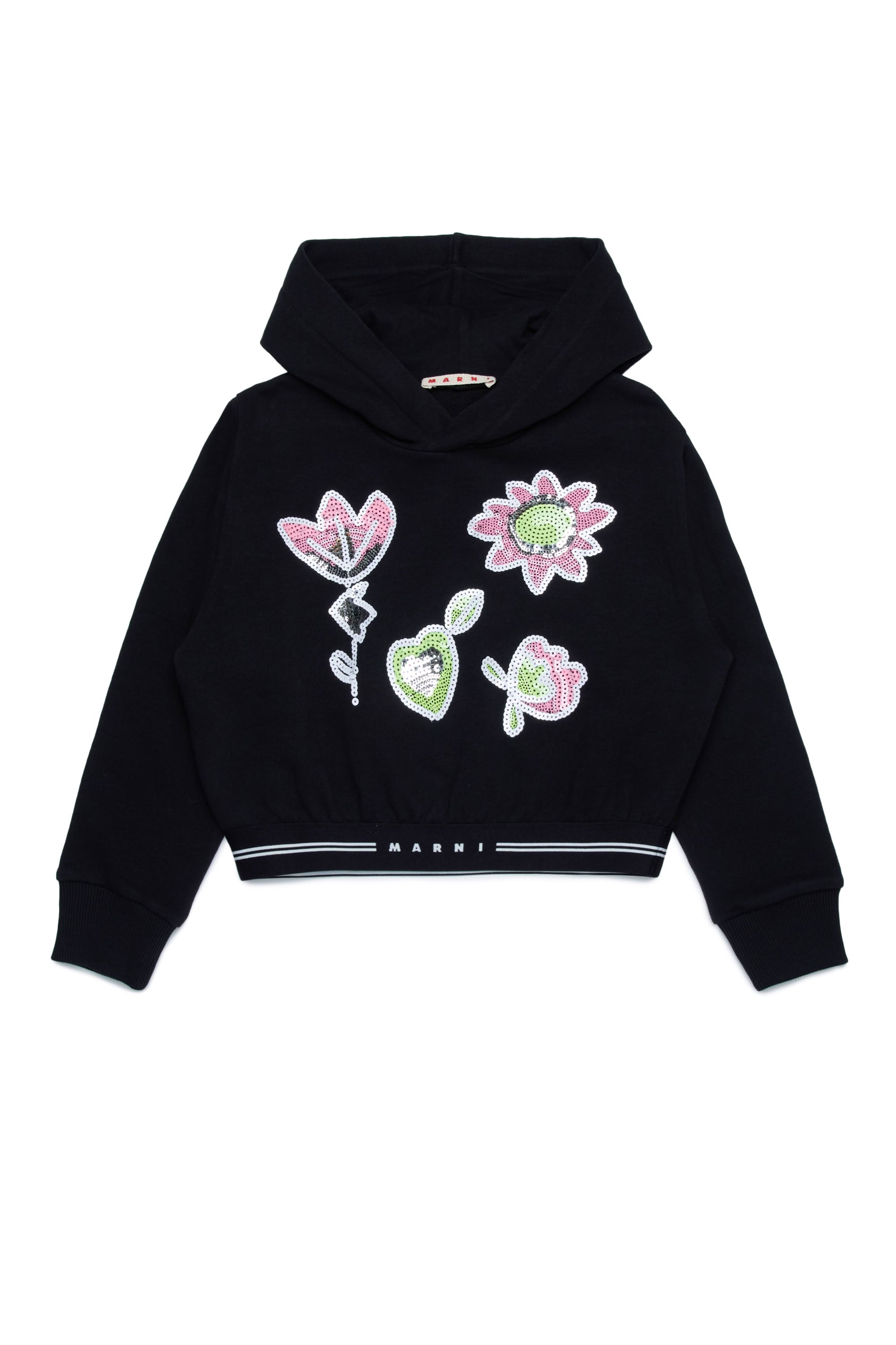 Sequin hoodie - Black
